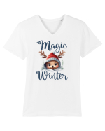 de Craciun cu pui de ren - Magic winter Tricou mânecă scurtă guler V Bărbat Presenter