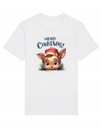 de Craciun cu pui de ren - Merry Christmas Little Reindeer Tricou mânecă scurtă Unisex Rocker