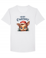 de Craciun cu pui de ren - Merry Christmas Little Reindeer Tricou mânecă scurtă guler larg Bărbat Skater