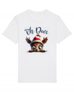 de Craciun cu pui de ren - Oh Deer Reindeer Tricou mânecă scurtă Unisex Rocker