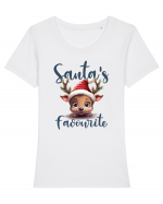 de Craciun cu pui de ren - Santas favourite Tricou mânecă scurtă guler larg fitted Damă Expresser