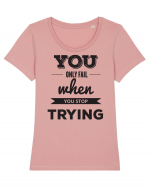 Perseverență Tricou mânecă scurtă guler larg fitted Damă Expresser