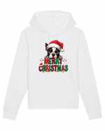 cu urări de Crăciun si cățel Boston Terrier Hanorac Unisex Drummer