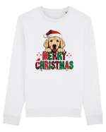 cu urări de Crăciun si cățel Golden Retriever Bluză mânecă lungă Unisex Rise
