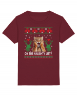 amuzant cu motive de Crăciun - On the naughty list Tricou mânecă scurtă  Copii Mini Creator