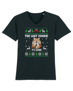 amuzant cu motive de Crăciun - The last cookie it s gone Tricou mânecă scurtă guler V Bărbat Presenter
