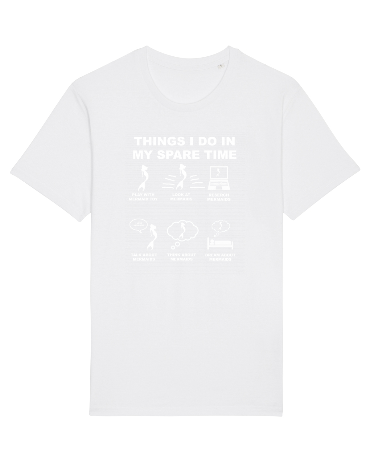 Tricou mânecă scurtă Unisex Rocker White