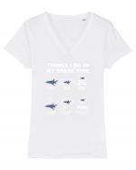 SHARK Tricou mânecă scurtă guler V Damă Evoker