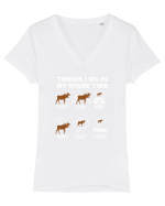 MOOSE Tricou mânecă scurtă guler V Damă Evoker