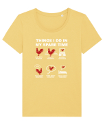 ROOSTER Tricou mânecă scurtă guler larg fitted Damă Expresser