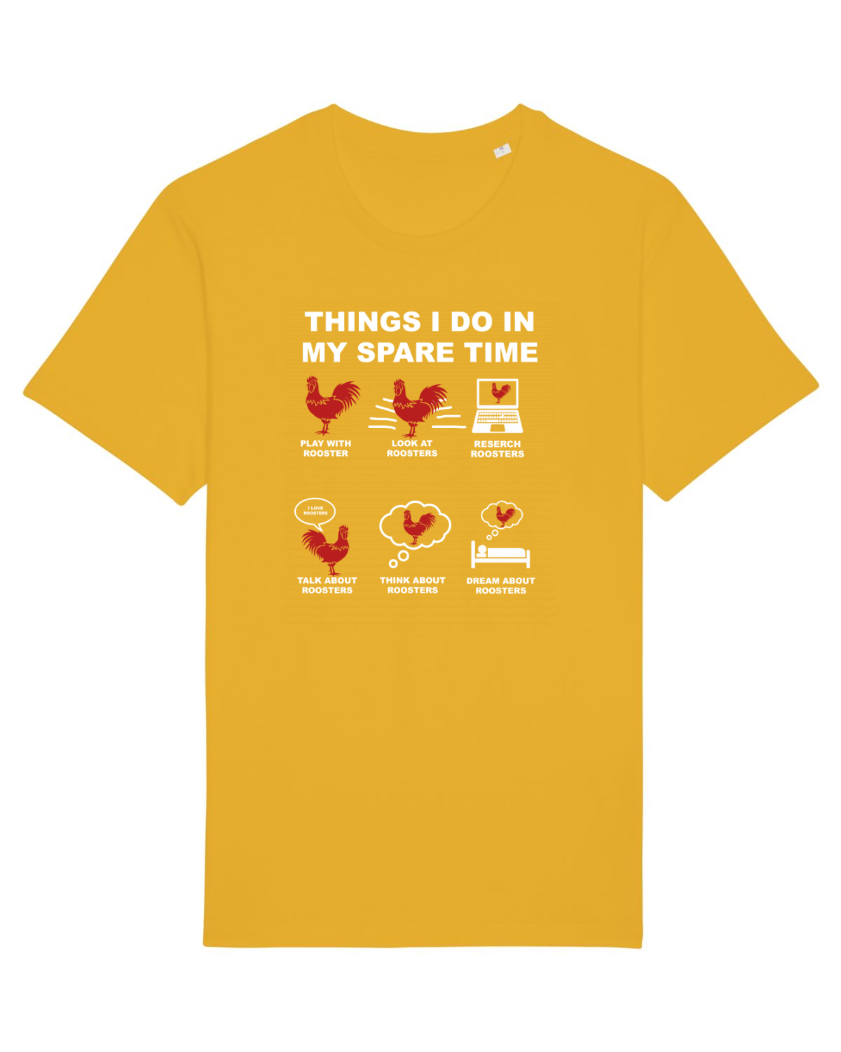 Tricou mânecă scurtă Unisex Rocker Spectra Yellow