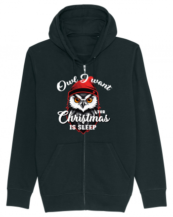 Owl I want for Christmas is sleep Black