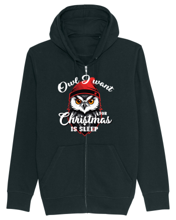 Owl I want for Christmas is sleep Black