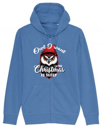 Owl I want for Christmas is sleep Bright Blue