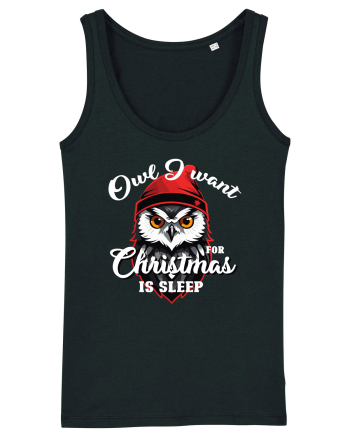 Owl I want for Christmas is sleep Black