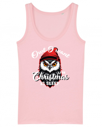 Owl I want for Christmas is sleep Cotton Pink