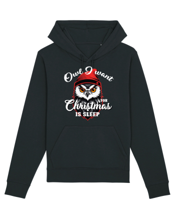 Owl I want for Christmas is sleep Black