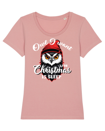 Owl I want for Christmas is sleep Canyon Pink
