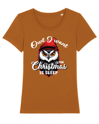 Owl I want for Christmas is sleep Roasted Orange