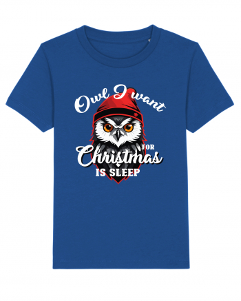 Owl I want for Christmas is sleep Majorelle Blue