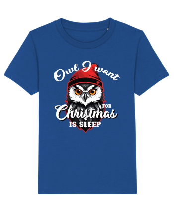 Owl I want for Christmas is sleep Majorelle Blue