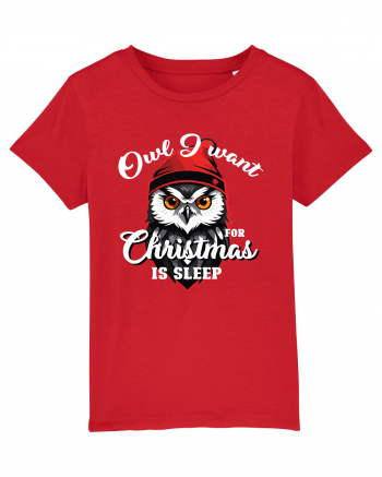 Owl I want for Christmas is sleep Red