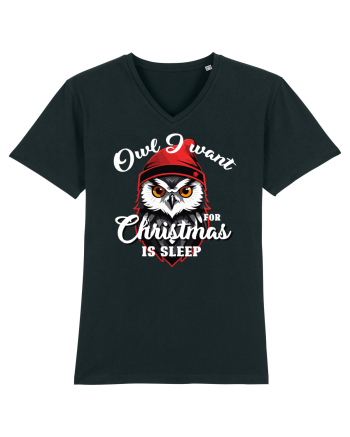 Owl I want for Christmas is sleep Black