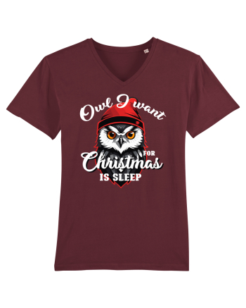 Owl I want for Christmas is sleep Burgundy