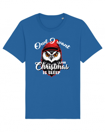 Owl I want for Christmas is sleep Royal Blue
