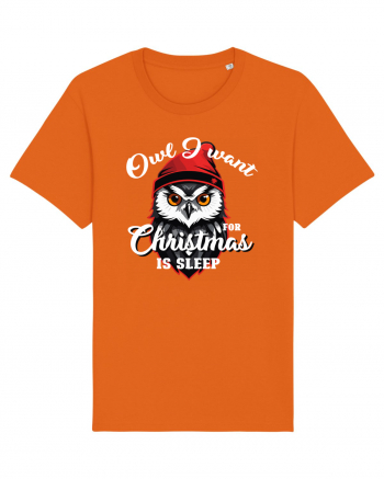 Owl I want for Christmas is sleep Bright Orange