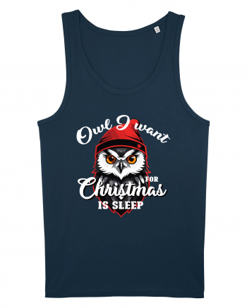 Owl I want for Christmas is sleep Navy