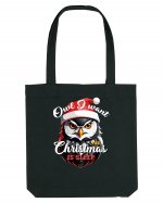 Owl I want for Christmas is sleep Sacoșă textilă