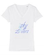 Sky lovers Tricou mânecă scurtă guler V Damă Evoker