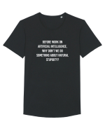 Do something about natural stupidity Tricou mânecă scurtă guler larg Bărbat Skater