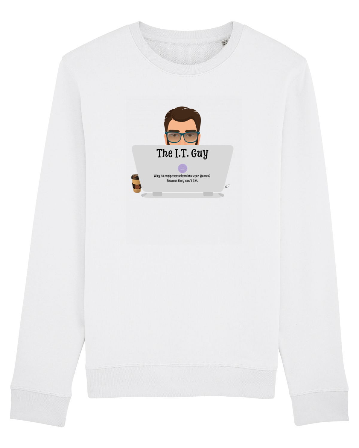 Bluză mânecă lungă Unisex Rise White