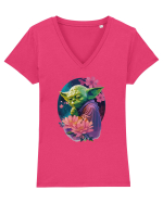 Yoda's Floral Wisdom Tricou mânecă scurtă guler V Damă Evoker