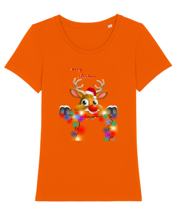 Merry Deery Christmas Bright Orange