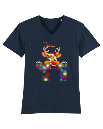 Merry Deery Christmas French Navy