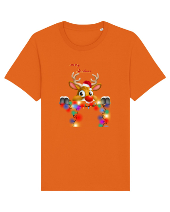 Merry Deery Christmas Bright Orange