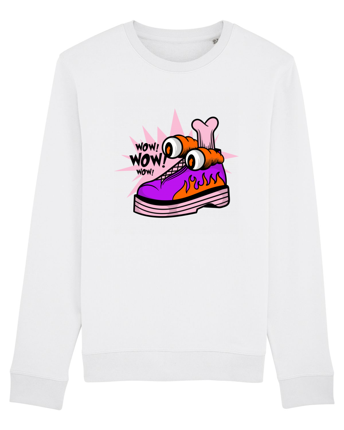 Bluză mânecă lungă Unisex Rise White