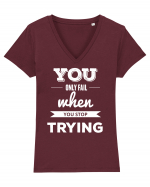 Perseverență Tricou mânecă scurtă guler V Damă Evoker