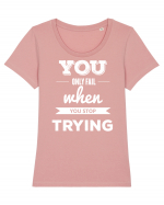 Perseverență Tricou mânecă scurtă guler larg fitted Damă Expresser