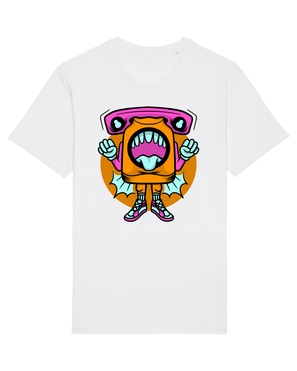 Tricou mânecă scurtă Unisex Rocker White