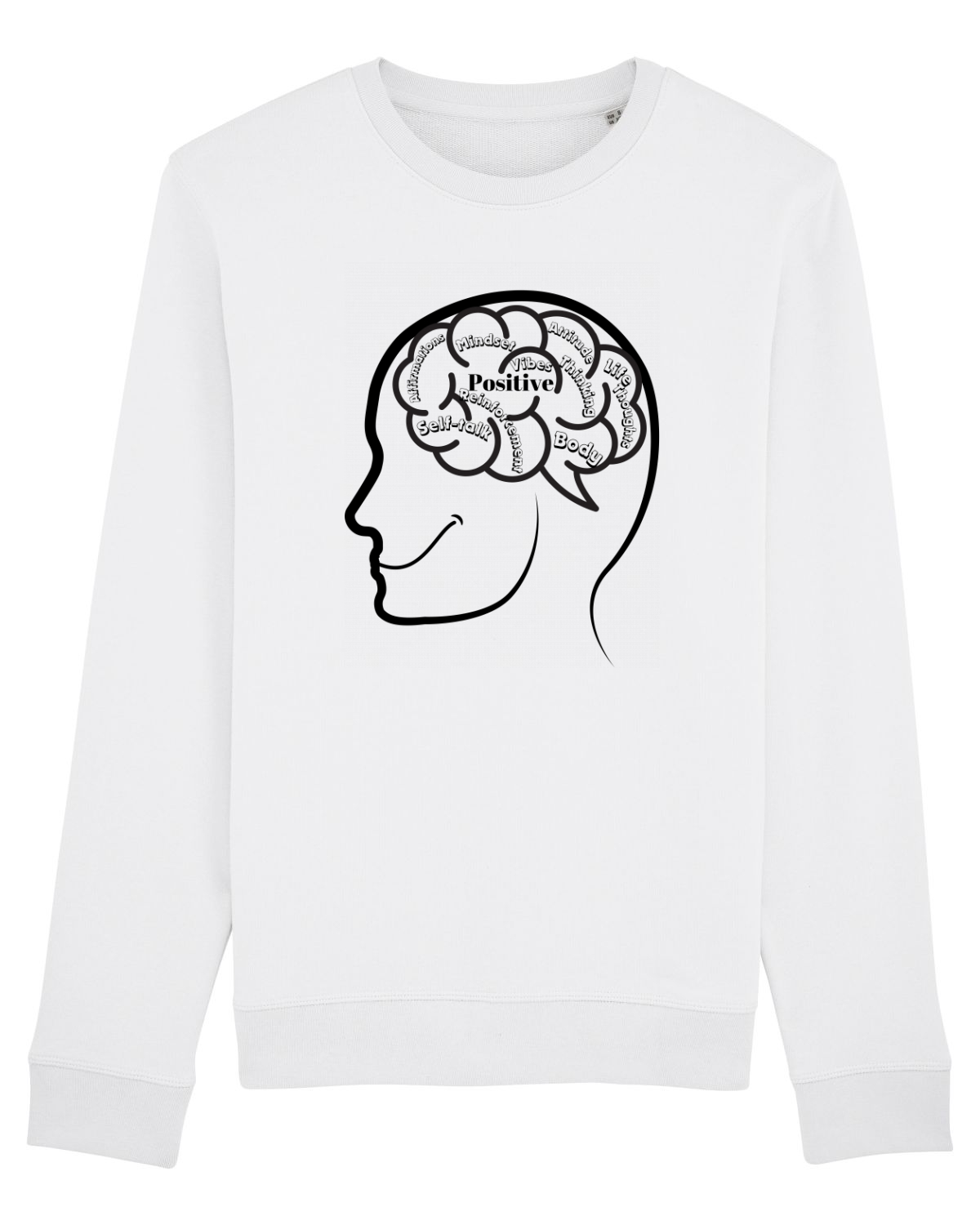Bluză mânecă lungă Unisex Rise White