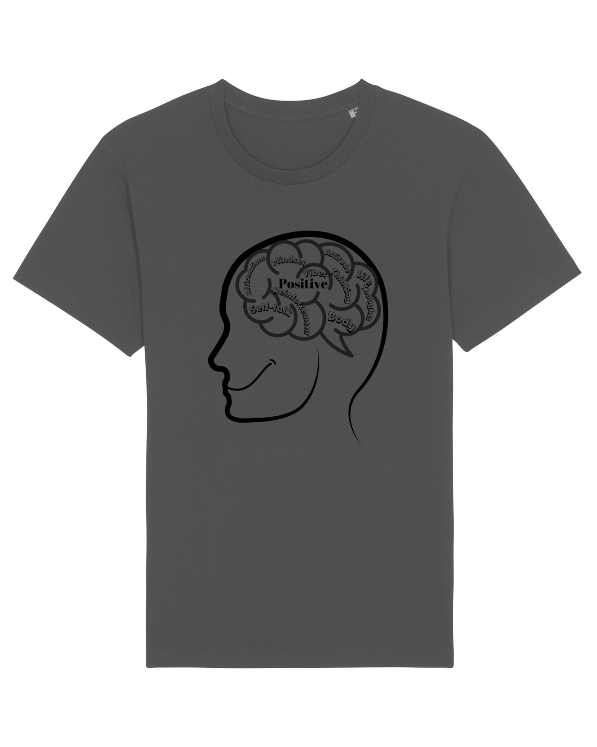 Tricou mânecă scurtă Unisex Rocker Anthracite