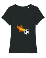 Ball on fire Tricou mânecă scurtă guler larg fitted Damă Expresser