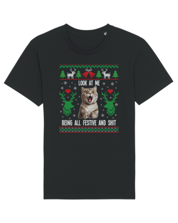 amuzant cu motive de Crăciun - Look at me being all festive Black