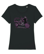 Adventure motorcycles are fun Transalp 600 Tricou mânecă scurtă guler larg fitted Damă Expresser
