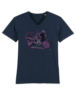 Adventure motorcycles are fun Transalp 600 Tricou mânecă scurtă guler V Bărbat Presenter