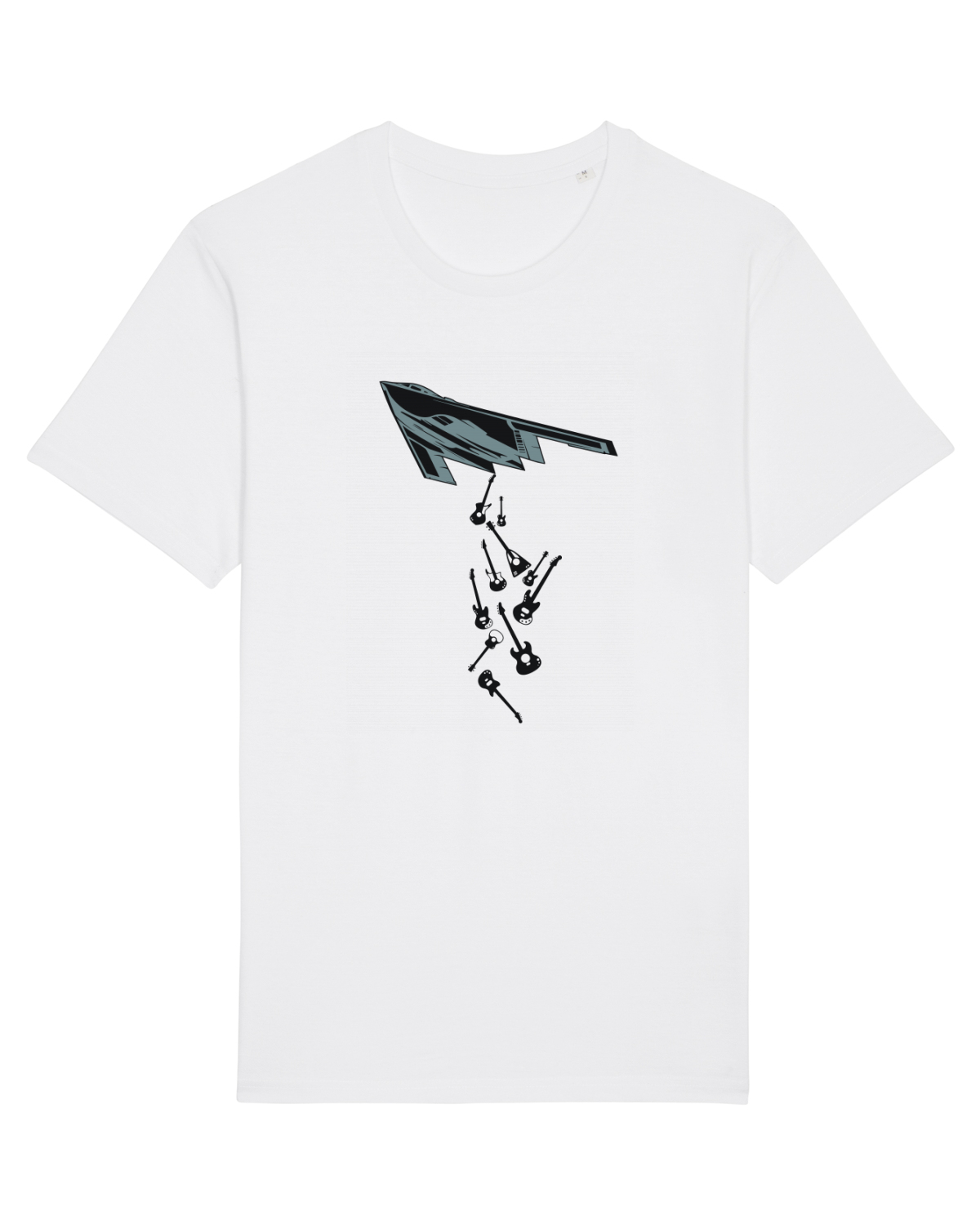 Tricou mânecă scurtă Unisex Rocker White